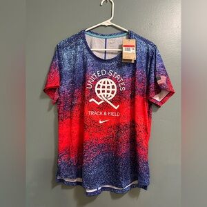 Nike United States Track & Field Shirt Team USA Olympics Women’s Large NEW TH7